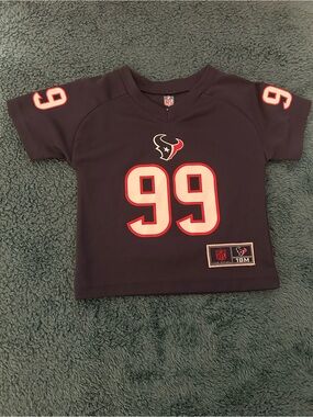 NFL JJ Watt  Houston Texans Toddler Jersey Top in Navy with Red & White Accents
